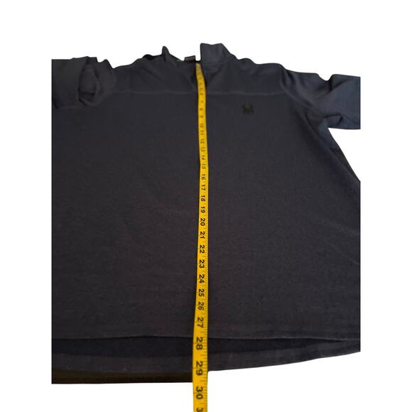 SPYDER ACTIVE MENS 3/4 ZIP LONG SLEEVE PULLOVER JACKET LIGHTWEIGHT NAVY - Picture 5 of 8